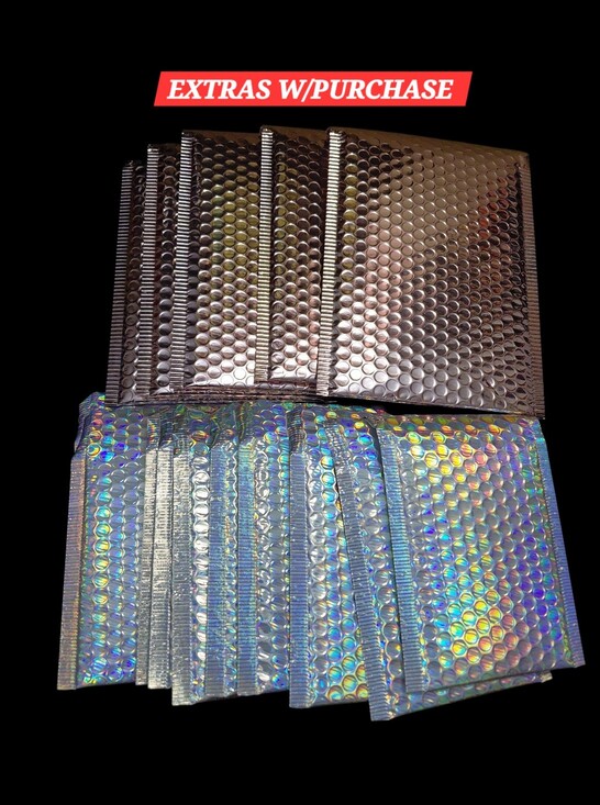 Shipping Supplies Other - 15ct. 7x10/4x6 Holographic Metallic Bubble Mailer Set 10ct.Silver/5ct. Rose Gold